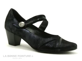 Achat chaussures Geo Reino Femme Escarpin, vente Geo Reino OLEPI - Bleu marine metallise - Escarpin avec bride