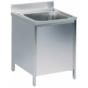 Plonge placard inox 1 bac 500x500x300mm,