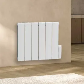Radiateur connecté à inertie fluide horizontal blanc 1500W HEATZY Shine - HEA041065